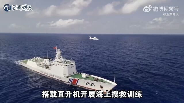 中國(guó)海警在黃巖島首次起飛艦載機(jī)